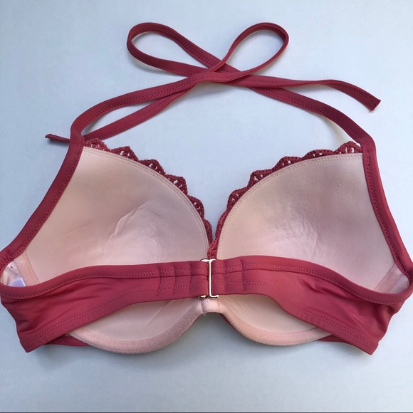 Shade & Shore Mauve Pink Crochet Bikini Top - Picture 2 of 6